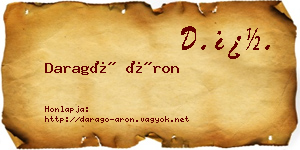Daragó Áron névjegykártya